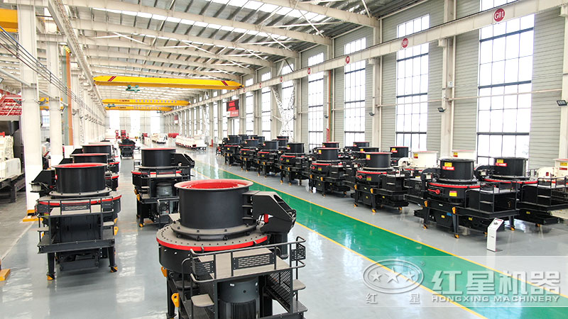 花崗巖石子粉碎機(jī)、制砂機(jī)車間現(xiàn)貨